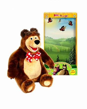 Мягкая игрушка Мишка из серии Маша и медведь, озвученный, с русским чипом, 28 см. 